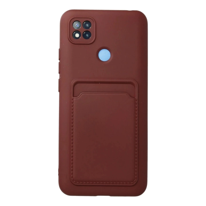 BFS  Xiaomi Redmi 9C Kılıf Kelvin Kartvizitli Silikon - Bordo