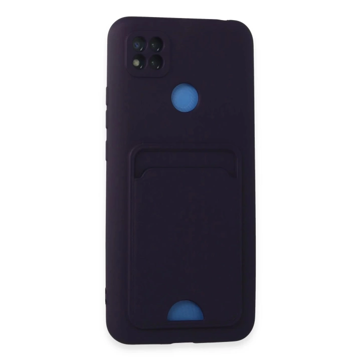 BFS  Xiaomi Redmi 9C Kılıf Kelvin Kartvizitli Silikon - Derin Mor
