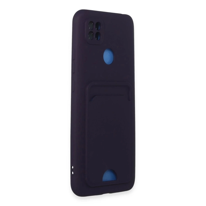 BFS  Xiaomi Redmi 9C Kılıf Kelvin Kartvizitli Silikon - Derin Mor