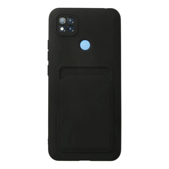 BFS  Xiaomi Redmi 9C Kılıf Kelvin Kartvizitli Silikon - Siyah