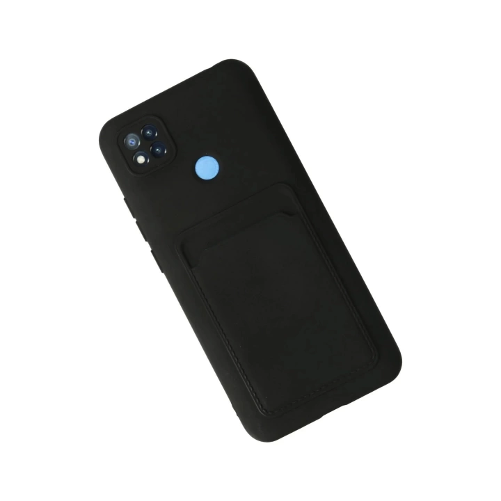 BFS  Xiaomi Redmi 9C Kılıf Kelvin Kartvizitli Silikon - Siyah