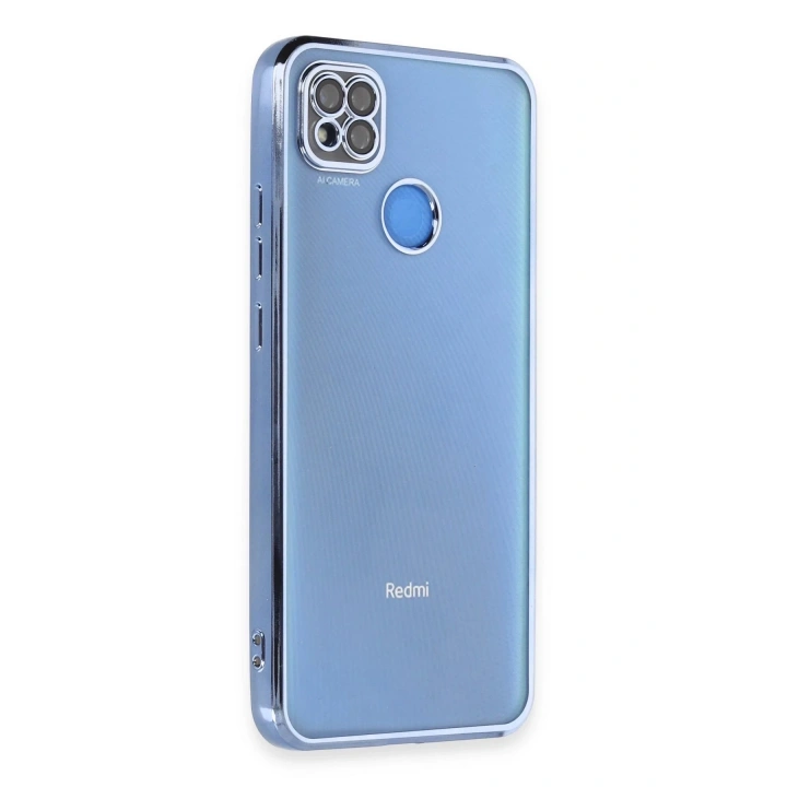 BFS Xiaomi Redmi 9C Kılıf Lensli Silikon - Açık Mavi