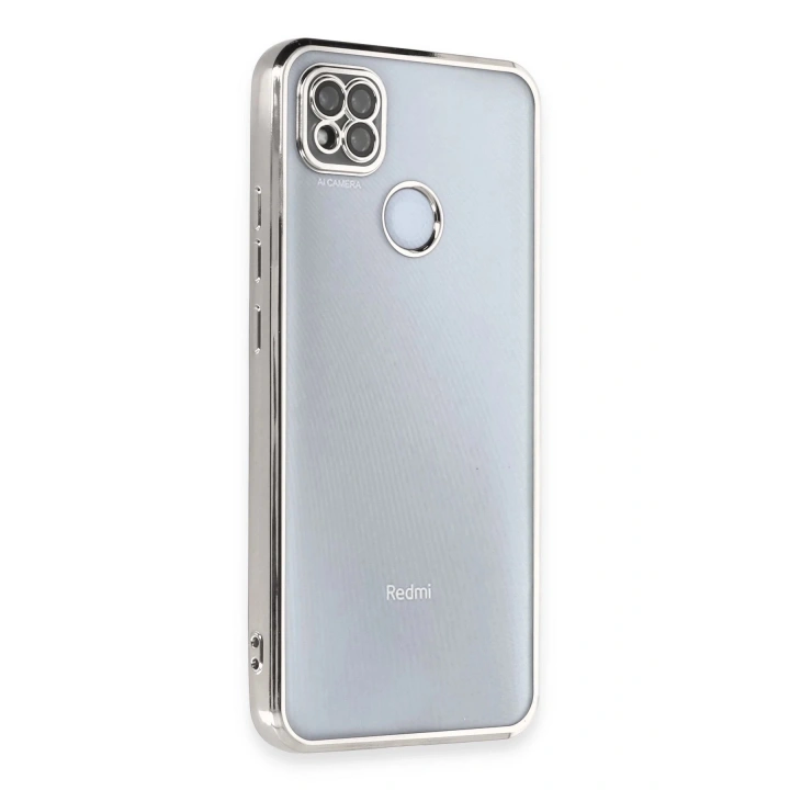 BFS Xiaomi Redmi 9C Kılıf Lensli Silikon - Gümüş