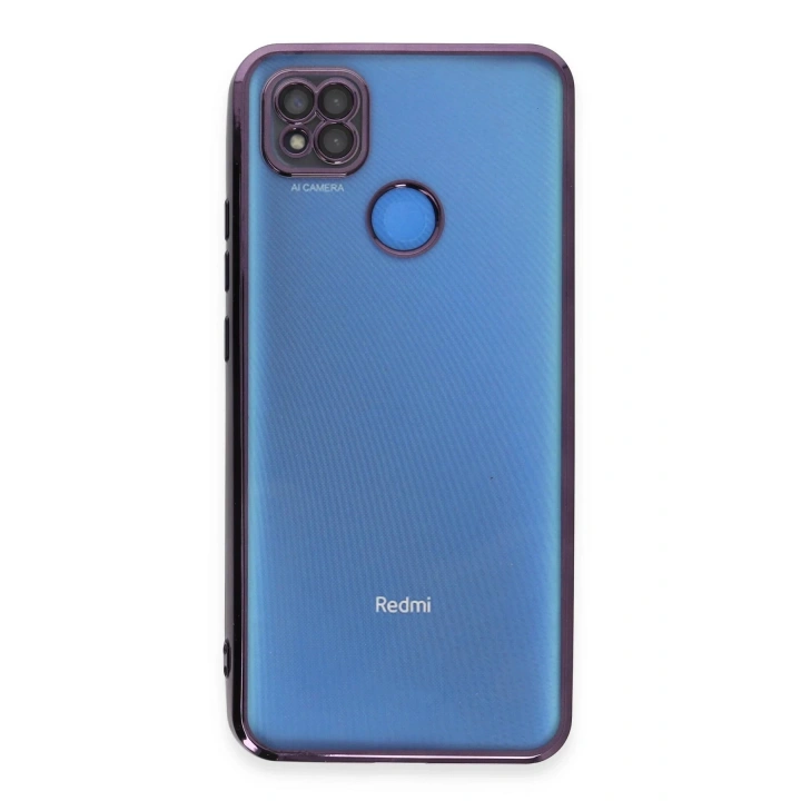 BFS Xiaomi Redmi 9C Kılıf Lensli Silikon - Mor