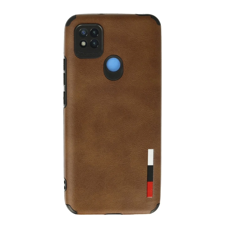 BFS  Xiaomi Redmi 9C Kılıf Loop Deri Silikon - Kahverengi