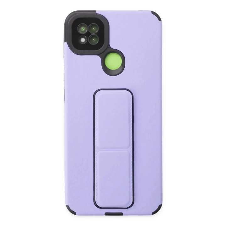 BFS  Xiaomi Redmi 9C Kılıf Mega Standlı Silikon - Lila