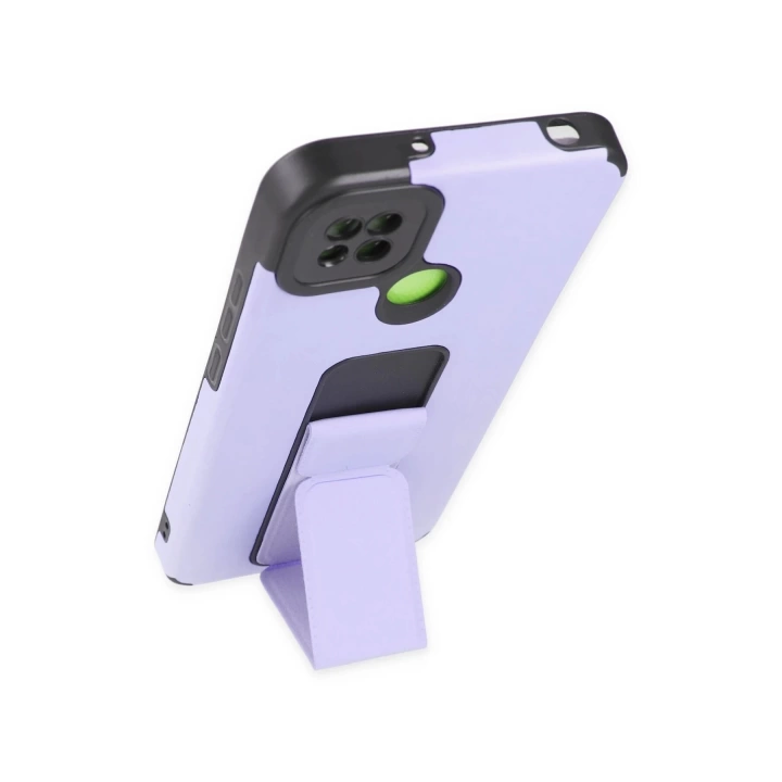BFS  Xiaomi Redmi 9C Kılıf Mega Standlı Silikon - Lila