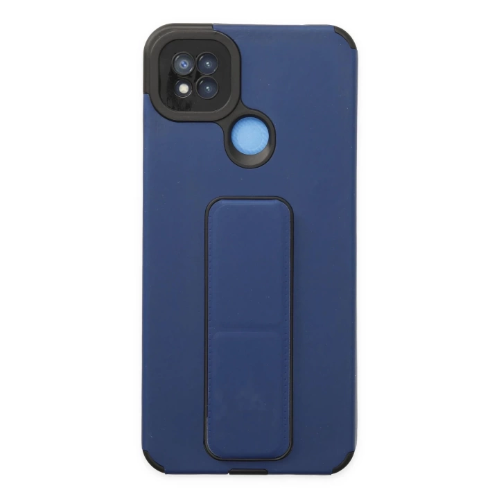 BFS  Xiaomi Redmi 9C Kılıf Mega Standlı Silikon - Mavi