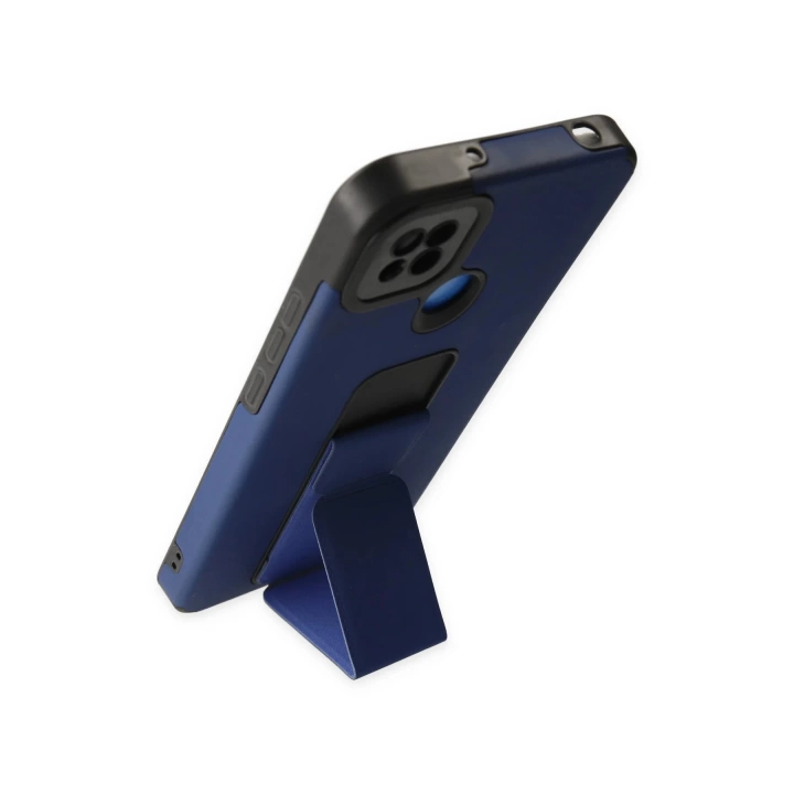 BFS  Xiaomi Redmi 9C Kılıf Mega Standlı Silikon - Mavi