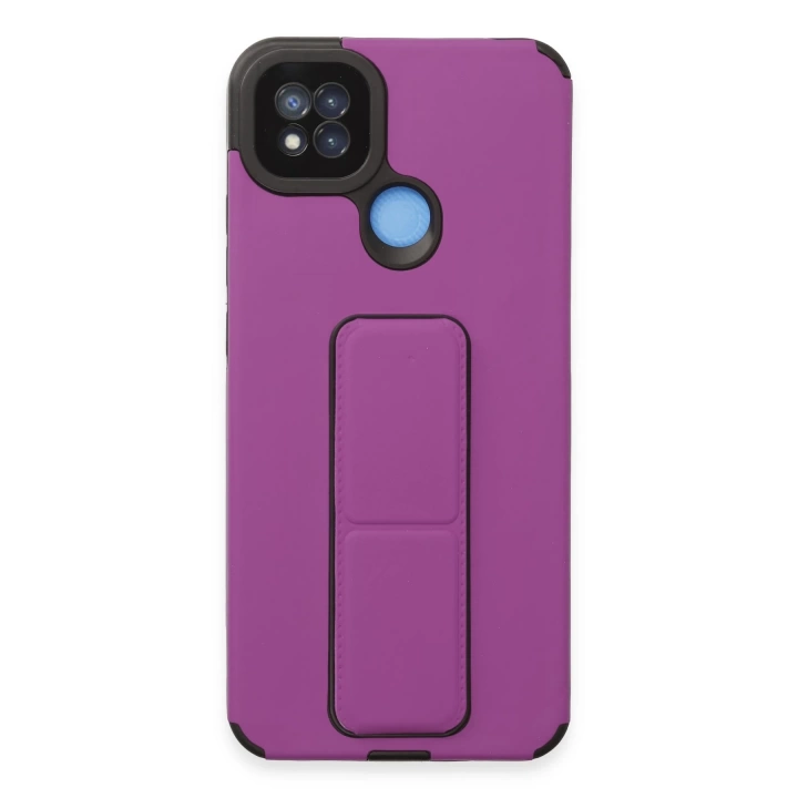 BFS  Xiaomi Redmi 9C Kılıf Mega Standlı Silikon - Mor