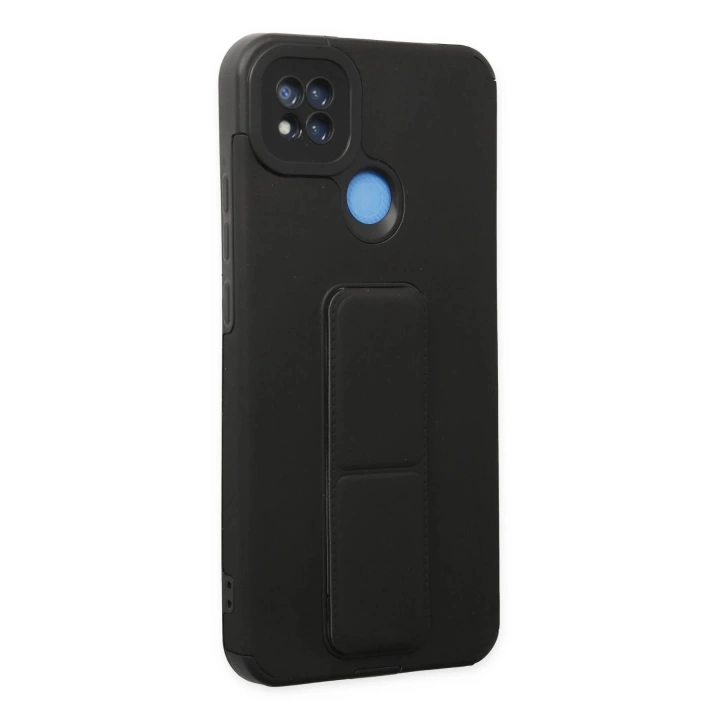 BFS  Xiaomi Redmi 9C Kılıf Mega Standlı Silikon - Siyah