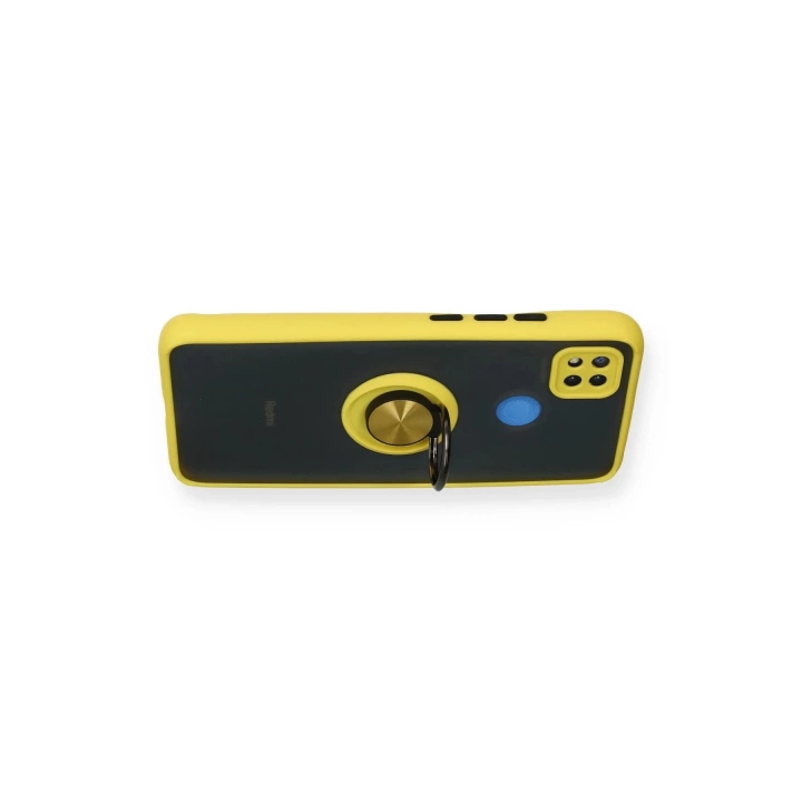 BFS  Xiaomi Redmi 9C Kılıf Montreal Yüzüklü Silikon Kapak - Sarı