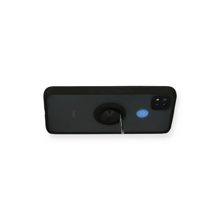 BFS  Xiaomi Redmi 9C Kılıf Montreal Yüzüklü Silikon Kapak - Siyah