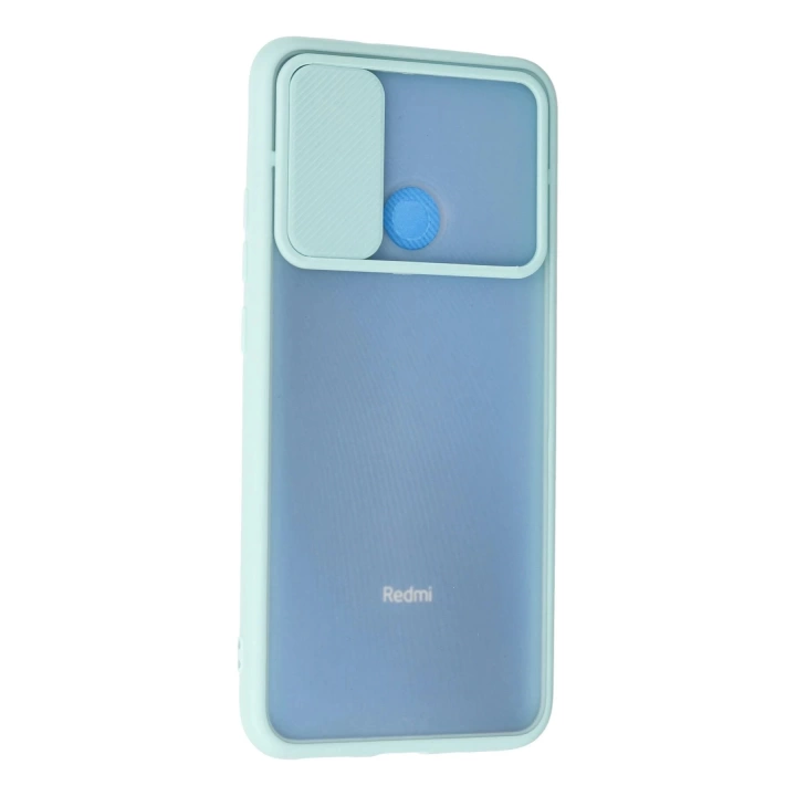 BFS  Xiaomi Redmi 9C Kılıf Palm Buzlu Kamera Sürgülü Silikon - Turkuaz