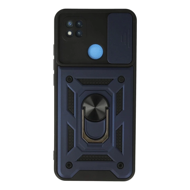 BFS  Xiaomi Redmi 9C Kılıf Pars Lens Yüzüklü Silikon - Lacivert