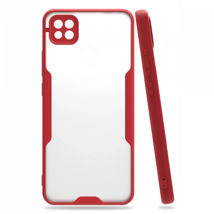 BFS  Xiaomi Redmi 9C Kılıf Platin Silikon - Kırmızı