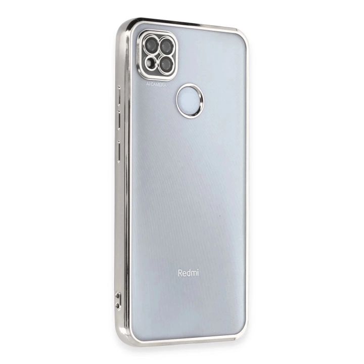 BFS  Xiaomi Redmi 9C Kılıf Razer Lensli Silikon - Gümüş