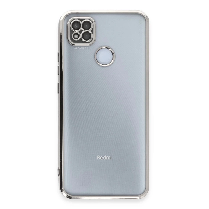 BFS  Xiaomi Redmi 9C Kılıf Razer Lensli Silikon - Gümüş
