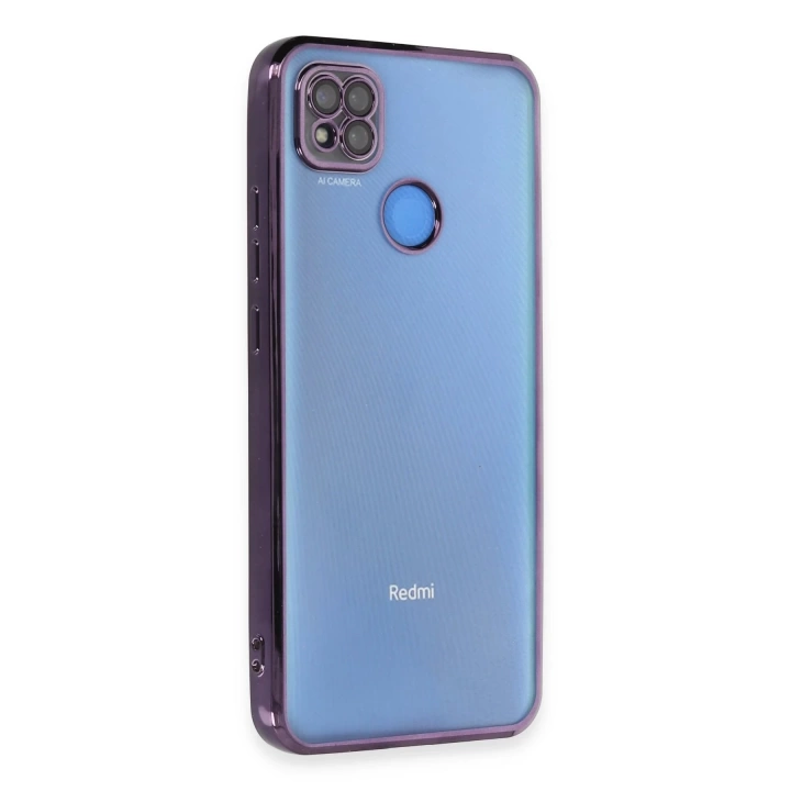 BFS  Xiaomi Redmi 9C Kılıf Razer Lensli Silikon - Mor