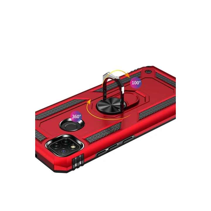 BFS  Xiaomi Redmi 9C Kılıf Sofya Yüzüklü Silikon Kapak - Gold