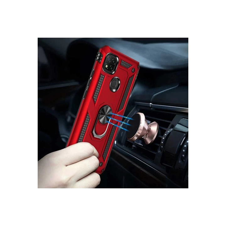 BFS  Xiaomi Redmi 9C Kılıf Sofya Yüzüklü Silikon Kapak - Rose