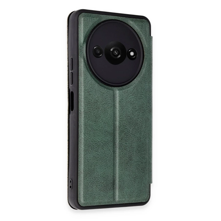 BFS  Xiaomi Redmi A3 4G Kılıf Flip Cover - Koyu Yeşil