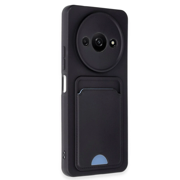 BFS  Xiaomi Redmi A3 4G Kılıf Kelvin Kartvizitli Silikon - Siyah