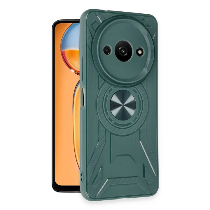 BFS  Xiaomi Redmi A3 4G Kılıf Lincoln Silikon - Koyu Yeşil
