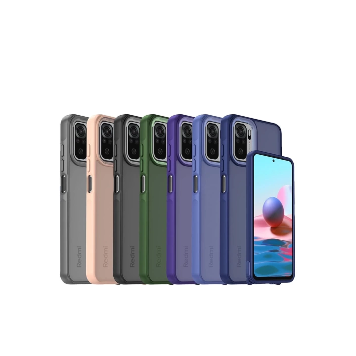 BFS  Xiaomi Redmi Note 10 Kılıf Elegant Kapak - Pudra