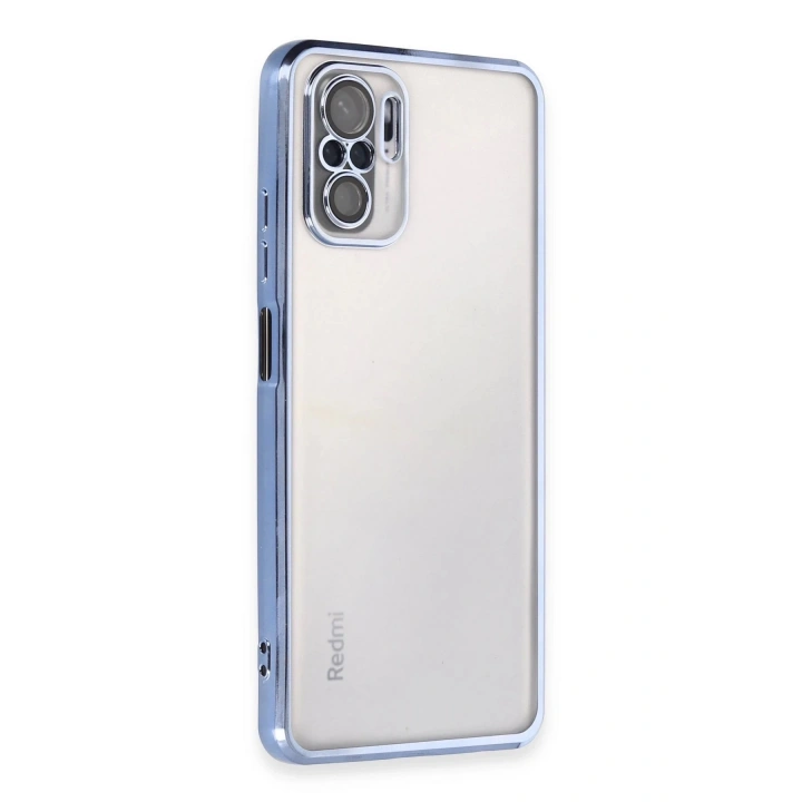 BFS Xiaomi Redmi Note 10 Kılıf Lensli Silikon - Açık Mavi