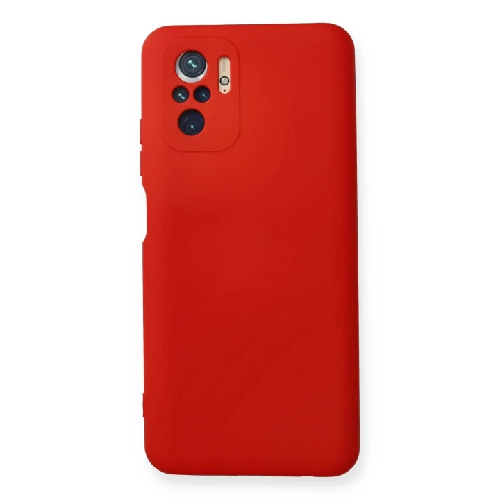 BFS  Xiaomi Redmi Note 10 Kılıf Nano içi Kadife Silikon - Kırmızı