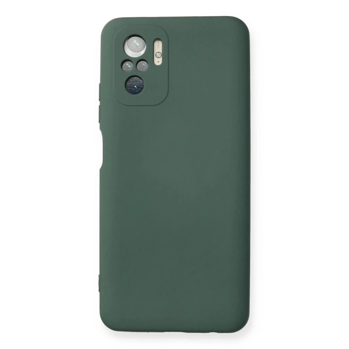 BFS  Xiaomi Redmi Note 10 Kılıf Nano içi Kadife Silikon - Koyu Yeşil