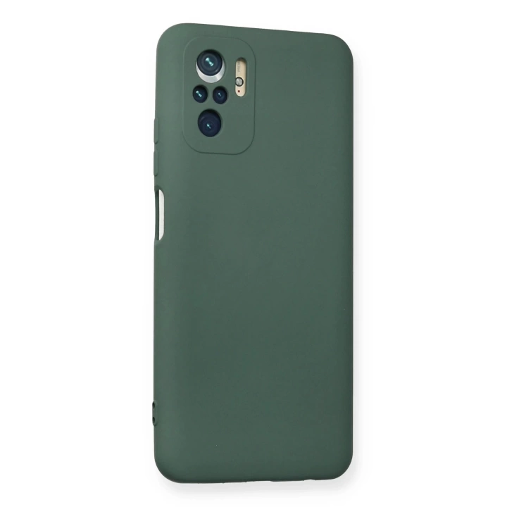 BFS  Xiaomi Redmi Note 10 Kılıf Nano içi Kadife Silikon - Koyu Yeşil