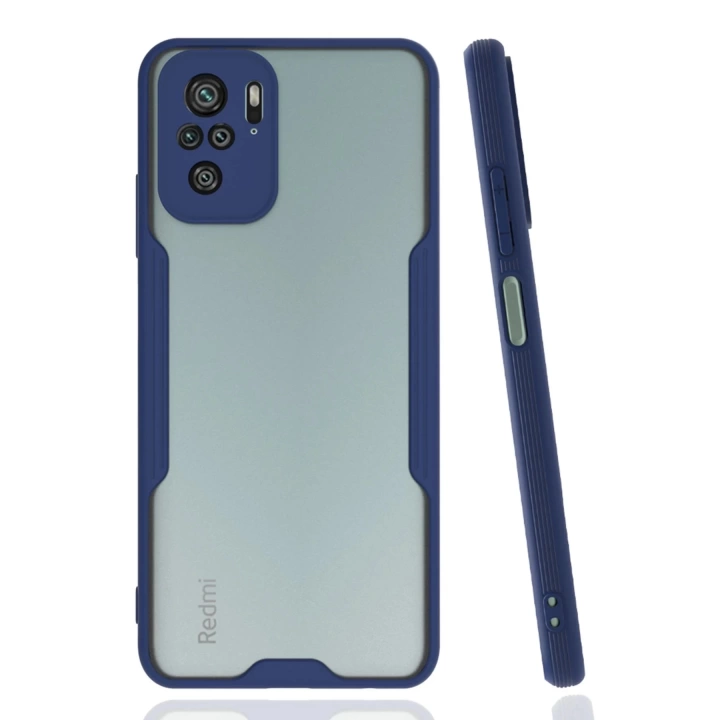 BFS  Xiaomi Redmi Note 10 Kılıf Platin Silikon - Lacivert