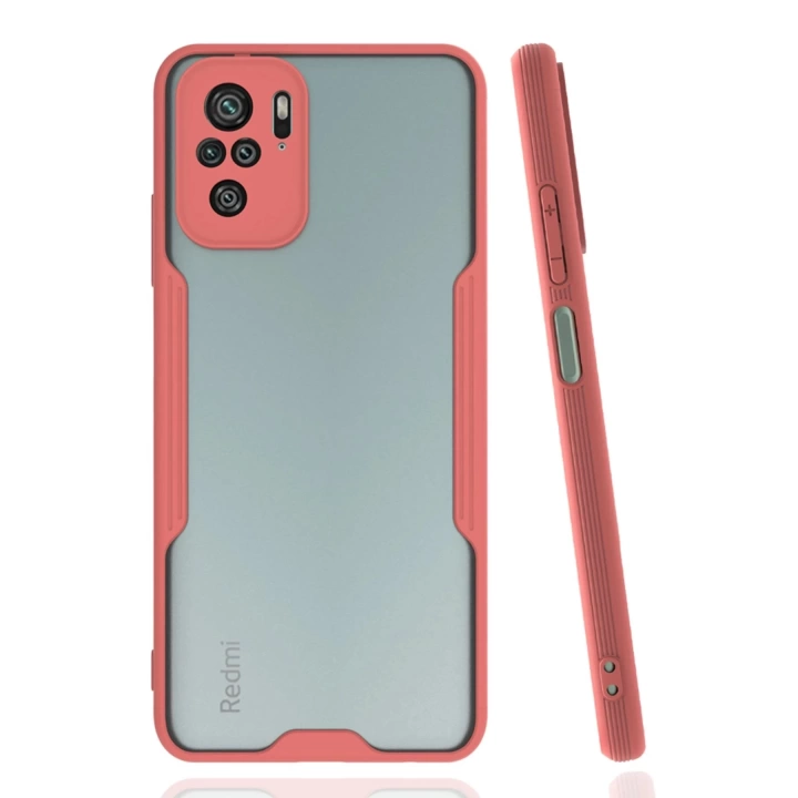 BFS  Xiaomi Redmi Note 10 Kılıf Platin Silikon - Pembe