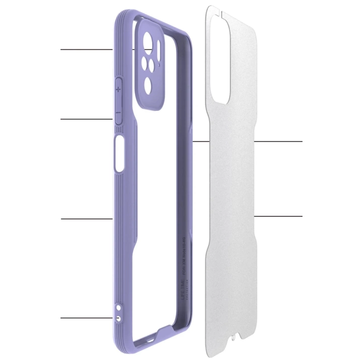 BFS  Xiaomi Redmi Note 10 Kılıf Platin Silikon - Siyah