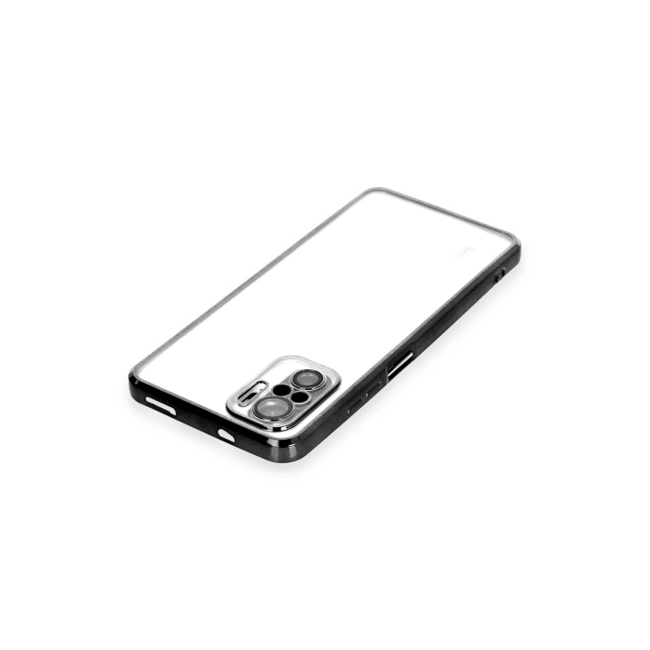 BFS  Xiaomi Redmi Note 10 Kılıf Razer Lensli Silikon - Siyah
