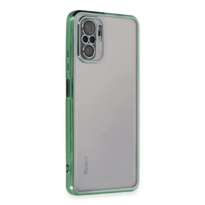 BFS  Xiaomi Redmi Note 10 Kılıf Razer Lensli Silikon - Yeşil