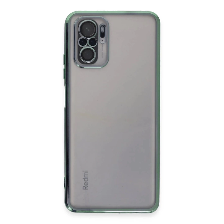 BFS  Xiaomi Redmi Note 10 Kılıf Razer Lensli Silikon - Yeşil
