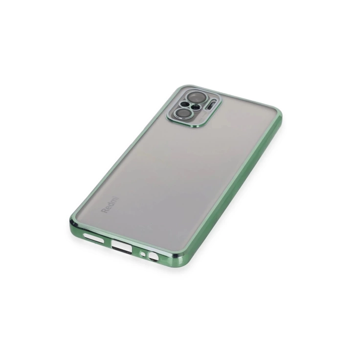 BFS  Xiaomi Redmi Note 10 Kılıf Razer Lensli Silikon - Yeşil