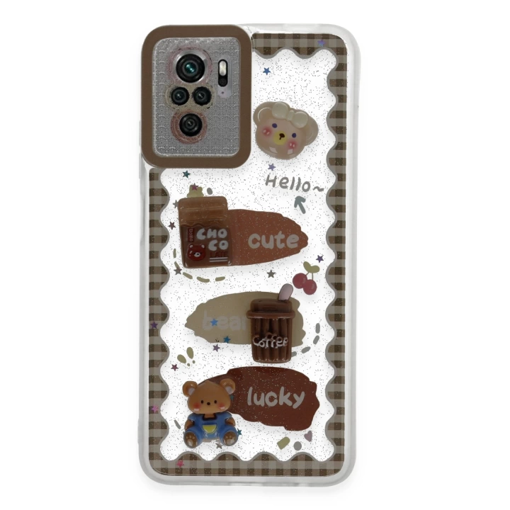 BFS  Xiaomi Redmi Note 10 Kılıf Sweet Desenli Silikon Kapak - Şeffaf