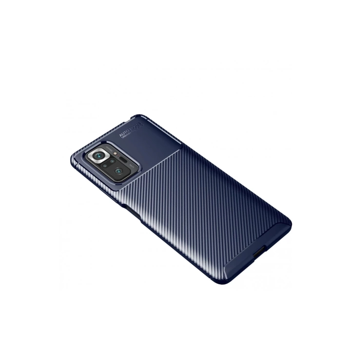 BFS  Xiaomi Redmi Note 10 Pro Kılıf Auto Focus Karbon Kapak - Lacivert