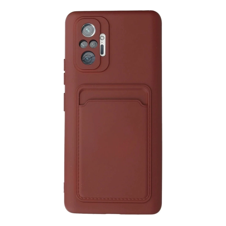 BFS  Xiaomi Redmi Note 10 Pro Kılıf Kelvin Kartvizitli Silikon - Bordo