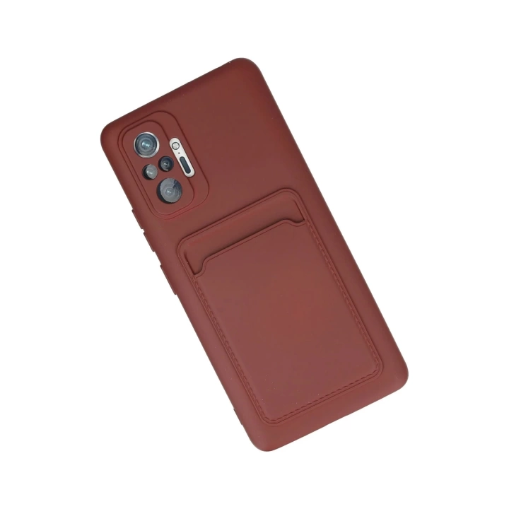 BFS  Xiaomi Redmi Note 10 Pro Kılıf Kelvin Kartvizitli Silikon - Bordo