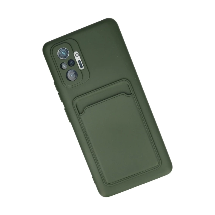 BFS  Xiaomi Redmi Note 10 Pro Kılıf Kelvin Kartvizitli Silikon - Koyu Yeşil
