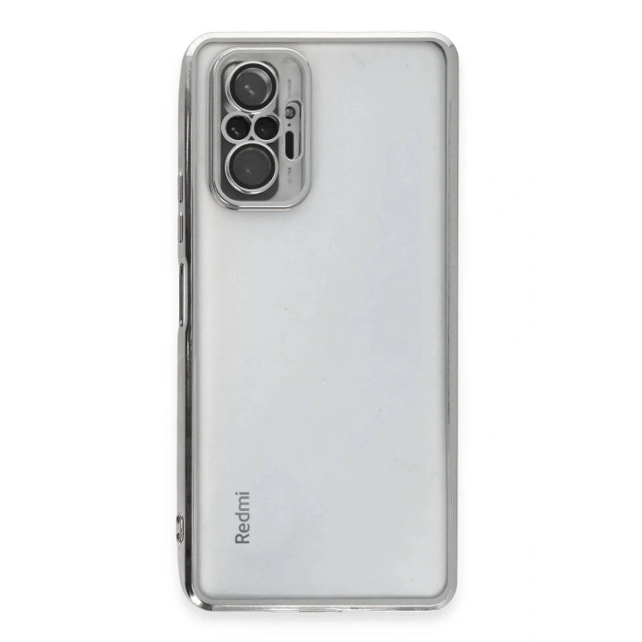 BFS Xiaomi Redmi Note 10 Pro Kılıf Lensli Silikon - Gümüş