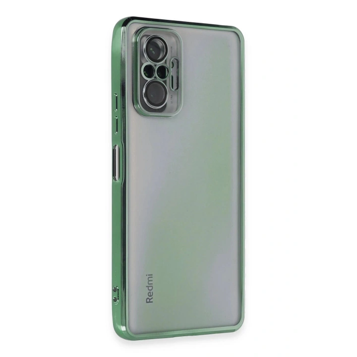 BFS Xiaomi Redmi Note 10 Pro Kılıf Lensli Silikon - Yeşil