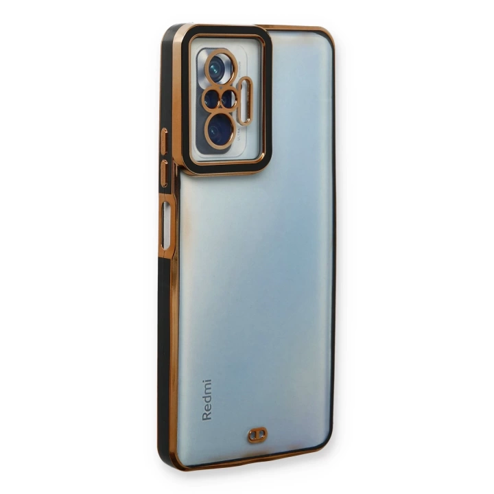BFS  Xiaomi Redmi Note 10 Pro Kılıf Liva Lens Silikon - Siyah