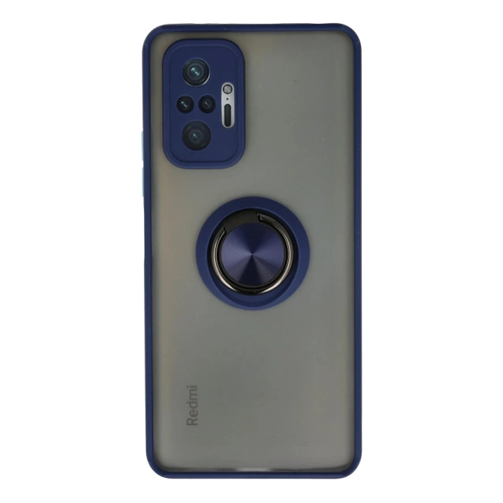 BFS  Xiaomi Redmi Note 10 Pro Kılıf Montreal Yüzüklü Silikon Kapak - Lacivert