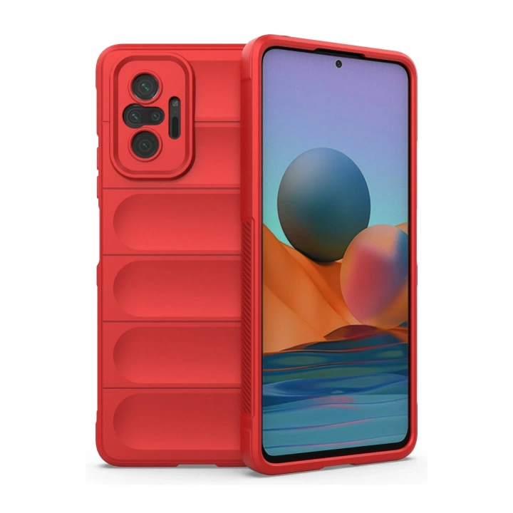 BFS  Xiaomi Redmi Note 10 Pro Kılıf Optimum Silikon - Kırmızı